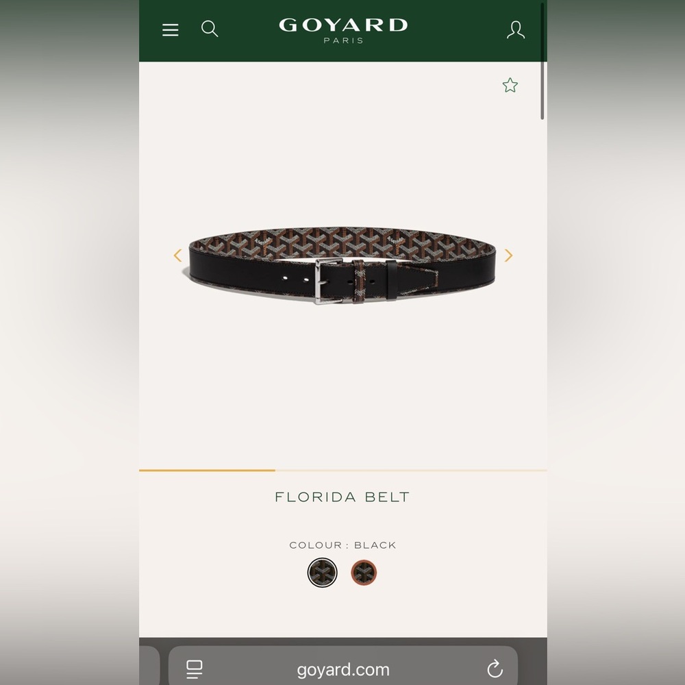 GOYARD FLORIDA BELT